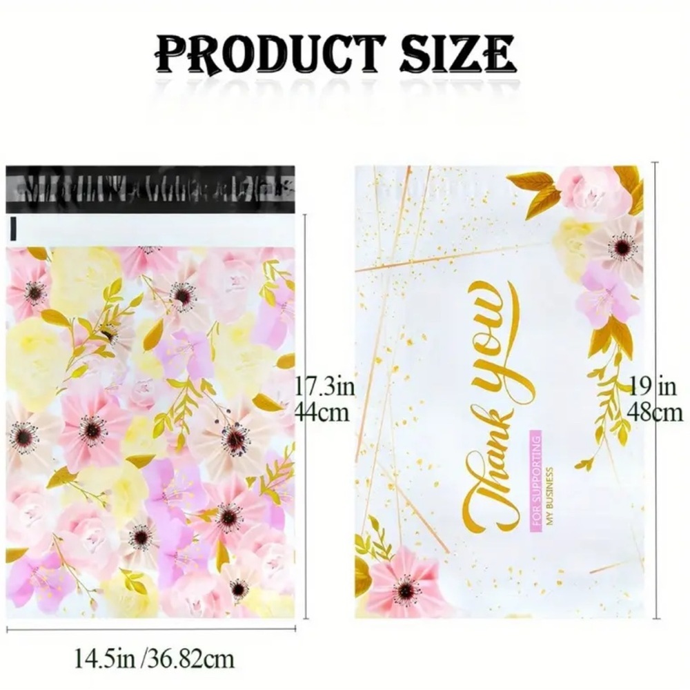 30pcs bundle 15 Polymailers 14.5in x 19in and 15 thank you cards bundle - Picture 2 of 4